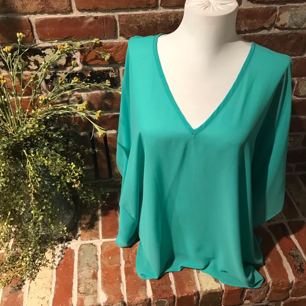 Teal flowy Top